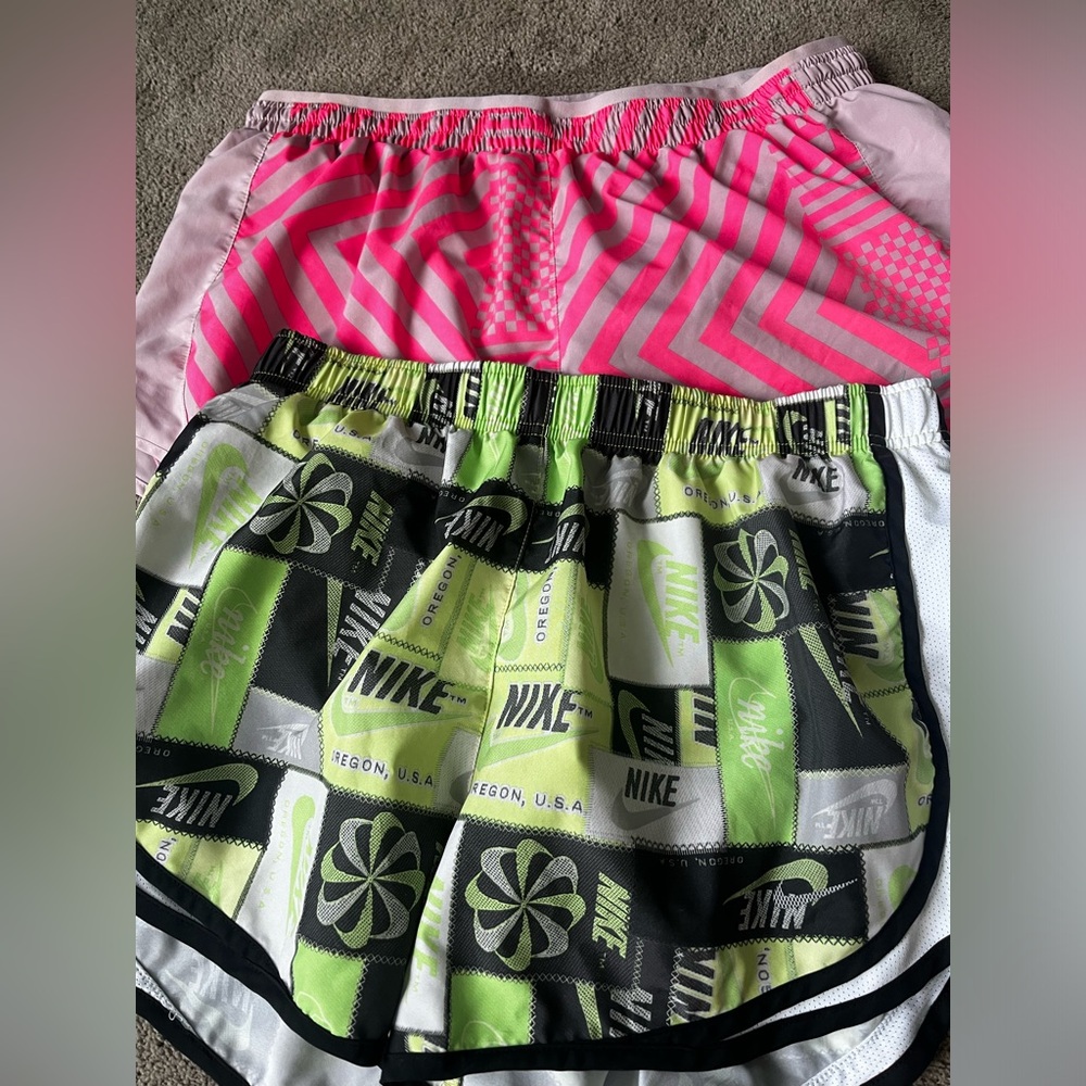 Lot of Two: Nike Women’s size Large Athletic Dri-Fit Shorts